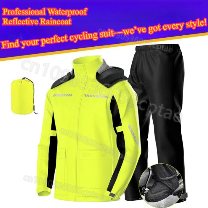 Cycling Gear Waterproof - بدلة مطر للدراجات النارية مقاومة للماء
