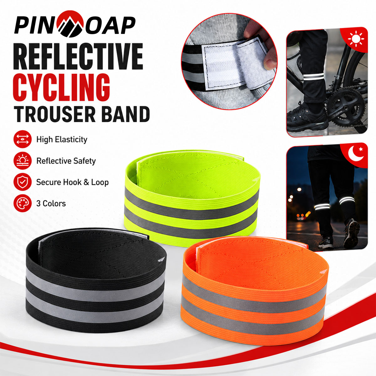 Cycling Gear Pants - بينمواب 1/2 قطعة حزام ساق للدراجات