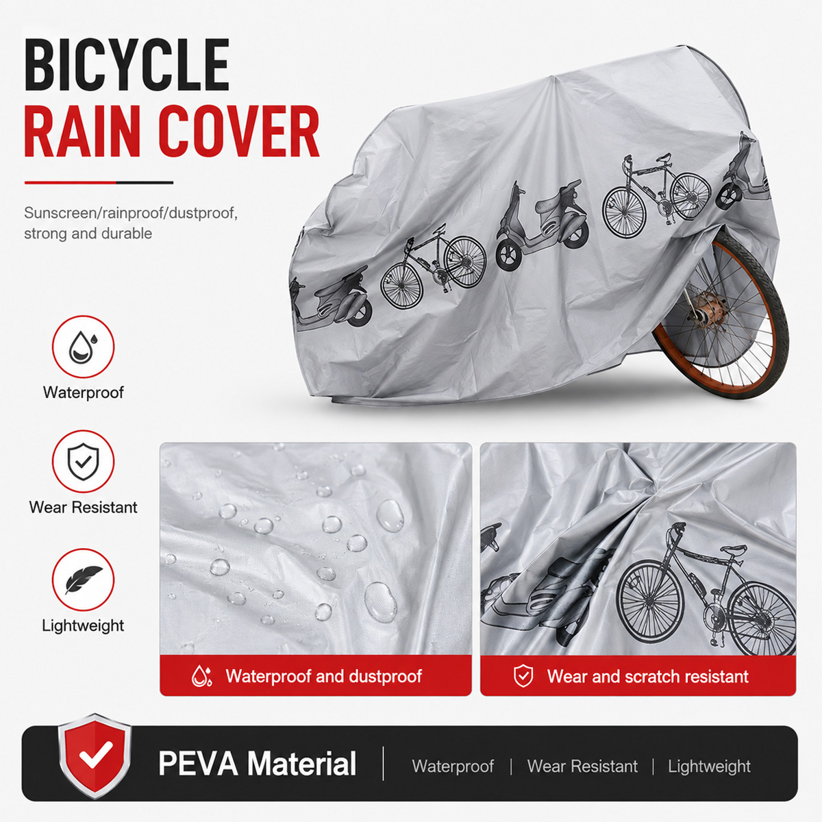 غطاء دراجة هوائية عالمي مقاوم  - مراجعة Cycling Gear Waterproof وسعره