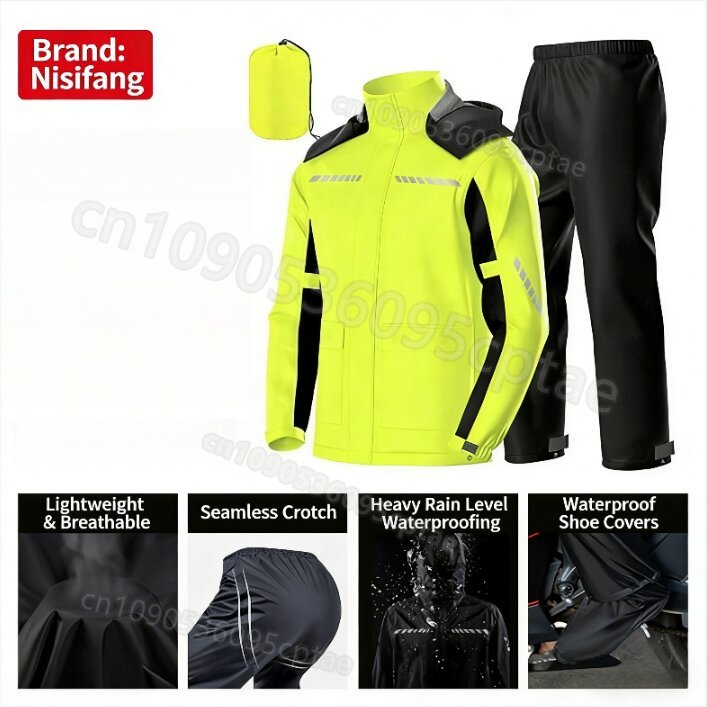 بدلة مطر للدراجات النارية مقاو - مراجعة Cycling Gear Waterproof وسعره